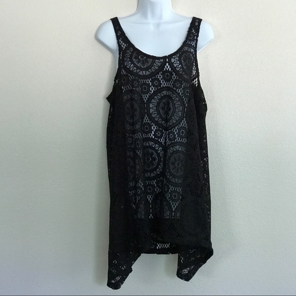 PORTO CRUZ BLACK SWIMSUIT COVERUP NWT